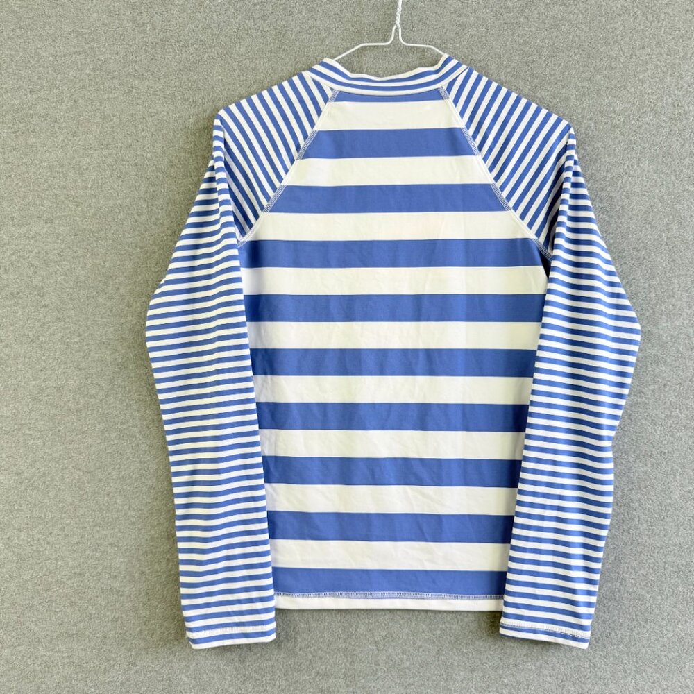 Vineyard Vines Whale Blue & White Stripe Kids Rash Guard Long Sleeve XL (14/16) - Picture 2 of 9
